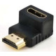 Адаптер Extradigital HDMI to HDMI, 90 Degree, v1.4, Gold